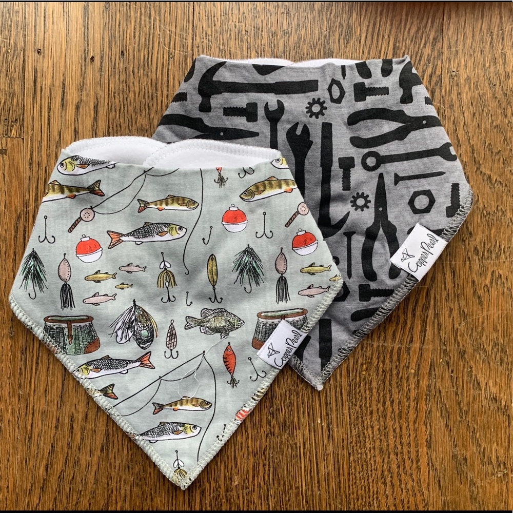 Copper Pearl bandana bibs